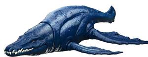 lot 20961 image: Mattel Jurassic World Wild Roar Brachauchenius Dinosaur Action Figure Toy with Chomp Attack, Light Up Feature & Roar Sound - Retail $19