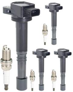 lot 20973 image: LHWV Ignition Coil UF311 and Double Iridium Spark Plug 9807B-561BW Fit for 03-07 Honda Accord, 02-11 Civic, 02-09 CR-V, 03-11 Element, 04-05 S2000, 06-11 Acura CSX, 02-06 RSX 2.0L 2.2L 2.4L, Set of 4 - Retail $66