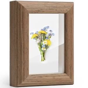 lot 20977 image: LUREMADE 2x3 Mini Picture Frames - Small Wallet Size Picture Frames for Desk & Tabletop, Brown Wooden Standing Tiny Frame with Clear Plexiglass, Farmhouse Style - Retail $5