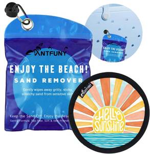 lot 20982 image: Antfuny Sand Remover for Beach for Family Wipe Off Mitt Duster Brush Vacation Trip Hawaii Honeymoon Essential Gift Costa Rica Must Haves Resort Rio de Janeiro Punta Cana Beach Towel Sunshine - Retail $8