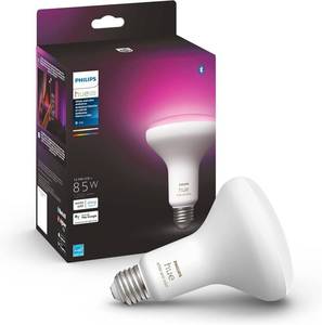 lot 20994 image: Philips Hue Smart 85W BR30 LED Bulb- White and Color Ambiance Color-Changing Light- 1 Pack- 1200LM- E26 - Indoor - Control with Hue App- Works with Alexa, Google Assistant and Apple Homekit - Retail $48