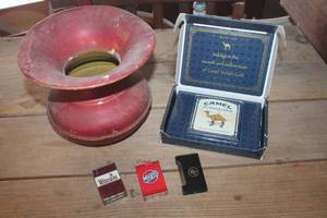 lot 1029 image: NIP Camel Tobacco Tin, Lighters and More