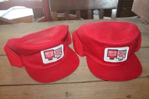 lot 1032 image: Vintage Wayne Feeds Winter Hats