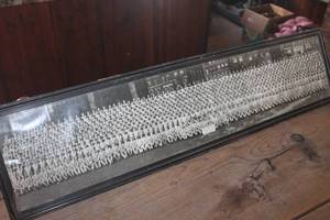 lot 1041 image: Antique 1943 Service Unit Yard Long Picture 8 12 x 35