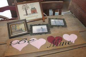lot 1048 image: Vintage Cross Stitched Picture & More