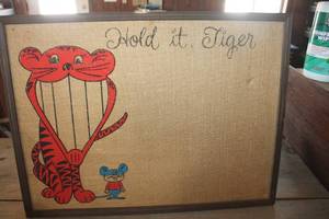 lot 1053 image: Vintage Tiger Bulletin Board 18 x 24