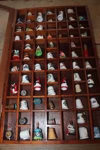lot 1054 image: Thimble Collection wDisplay Case