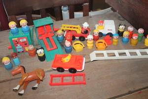 Vintage Fisher Price People, Fire Truck & More