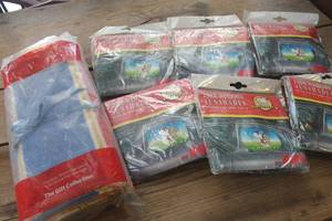 lot 1072 image: NIP Vtg. Avon Beach Mat and Snoopy Car Shades