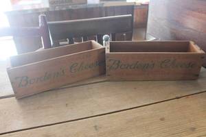lot 1081 image: Antique Wood Cheese Boxes