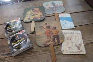 lot 1086 image: Vintage Funeral Fans and More