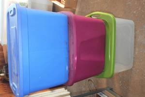 lot 1119 image: 3 Storage Totes with Lids