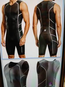 lot 28987 image: Mens One Piece Sleeveless Cycling Suit Large Black