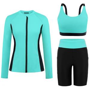 lot 29051 image: Arolina Womens Rash Guard Shirt UPF 50 Long Sleeve Swimsuits for Women 2025 Swimwear Lake Green L - Retail $40
