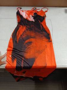 lot 29057 image: HTZMO Womens Floral Maxi Dress Bodycon Spaghetti Strap Long Dress Red XS
