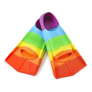 lot 29058 image: Prsca Kids Swim Fins,Short Youth Fins Swimming Flippers,Swim Training Fins for Lap Swimming,for Children Girls Boys Beginners - Retail $28