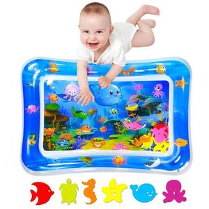 lot 29122 image: ZHUYNXIR Water mat Infant Toys, Water mat Baby, Inflatable Play Mat Water Cushion Baby Toys, Fun Early Development Activity Play Center for Newborn (27.5x20 in) - Retail $10