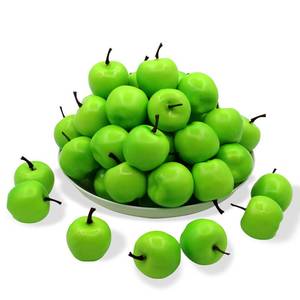 lot 30985 image: DONOTGO 35pcs Fake Apple Simulation Artificial Fruits Lifelike Foam Faux Mini Green Apples Realistic Decorations for Home Kitchen Party Festival Fruit Bowl DIY Wedding Basket Photography Props Decor