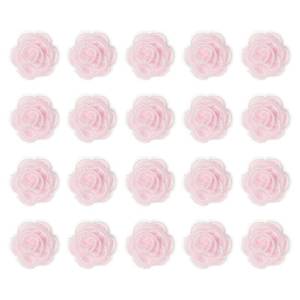 lot 30986 image: uxcell 20 Pcs Floral Applique, 3D Flower Lace Applique Sew on Patch Embroidery Floral for Clothes Dresses Hair Ornaments Sewing DIY Craft Decoration, 4cm Pink - Retail $15