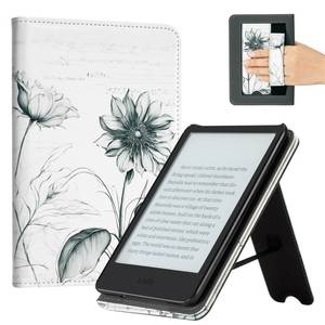 lot 30988 image: CoBak Case with Stand for for 6 Kindle (2024 & 2022, 11th Gen) PU Leather Smart Cover with Auto SleepWake & Hand Strap, Premium Protective Case for Kindle Basic,Burnt Sienna - Retail $18