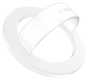 lot 31019 image: Anteel Magnetic Silicone Ring Grip Phone Holder, Strong Magnetic Attraction, Comfy and Portable, Removable Finger Loop Grip for Magsafe Phone Case (Clear) - Retail $6