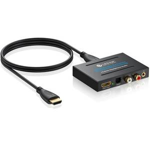 lot 31026 image: eSynic Portable 4K30Hz HDMI Audio Extractor-No ARCeARC & Not from HDTV to Soundbar-Easy to Setup-Metal Shell-for Gaming ConsolesFire TV Stick to HDMI Monitor & Optical or 3.5MM & LR Audio System - Retail $17