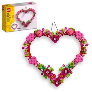 lot 31037 image: LEGO Heart Ornament Building Toy Set - Fun Arts and Crafts Idea for Girls and Boys, Ages 9 - Display on The Wall as Home Decoration - Gifts for Kids - 40638 - Retail $13