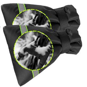 lot 31057 image: Outdoor Faucet Cover for Winter - Pro 7.1 W x 9.8 H - 2 Pack Outdoor Water Faucet Cover Socks for Winter Freeze Protection Pipe Insulation Reusable Waterproof Insulated Spigot backflow Cover - Retail $8