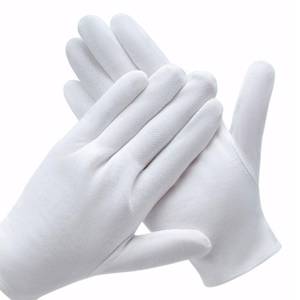 lot 31066 image: 3 Pairs White Cotton Gloves for Dry Hands Eczema SPA Moisturizing - Work Glove Liners for Serving Costume Inspection - Retail $7