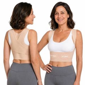 lot 31110 image: Fit Geno Invisilite Posture Corrector for Women, Adjustable Back Brace for Hunchback Slouching, Upper Back Neck Shoulder Pain Relief, Lightweight Discreet Under Clothes, X-Large - Retail $35
