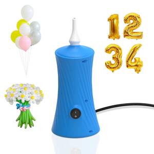 lot 31111 image: Kusamue Balloon Pump Electric Air Pump for Long Balloon Inflator Blower Machine for Birthday Party Celebration Balloons Decorations for Twisty Animal Balloons(Blue) - Retail $17