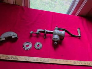 lot 44 image: Manual Meat Grinder with Cutting Plates
