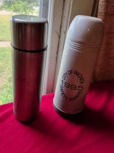 lot 81 image: City of Wichita 1995 Safety Award Commemorative Thermos Bottles Set
