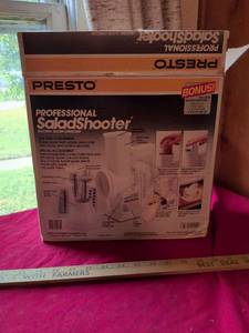 lot 96 image: Presto Professional SaladShooter Electric Slicer Shredder with Accessories
