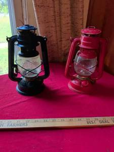 lot 108 image: Kerosene Oil Hurricane Lanterns Set