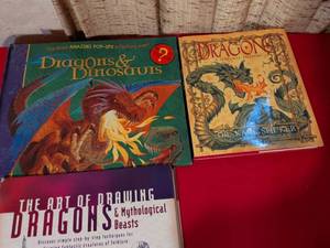 lot 141 image: Dragon and Mythological Creatures Pop-Up and Drawing Books Set