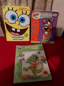 lot 149 image: Childrens Educational Workbooks Bundle - SpongeBob, Scooby-Doo, and Learning Activities