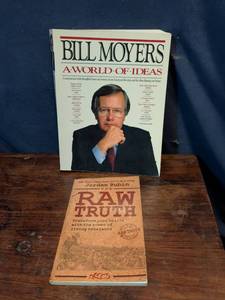 lot 226 image: Bill Moyers A World of Ideas and Jordan Rubin The Raw Truth Book Set