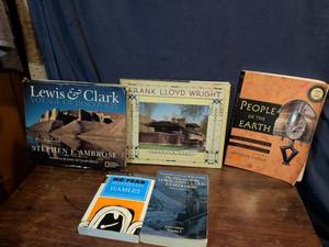lot 277 image: Collection of Educational Books - Lewis & Clark, Frank Lloyd Wright, Hamlet, World Prehistory