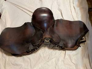 lot 308 image: Brown Leather Western Horse Saddle