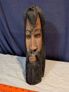 lot 323 image: Carved Wood African Mask Sculpture