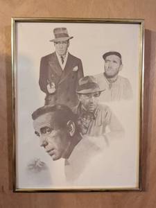 lot 339 image: Framed Classic Movie Characters Portrait Print