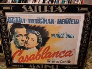 lot 341 image: Casablanca Movie Theater Matinee Poster