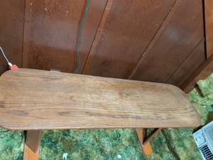 lot 342 image: Mid-Century Modern Oak Dining Table with Trestle Base