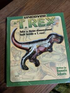 lot 349 image: Uncover T-Rex 3D Anatomy Educational Book by Dennis Schatz