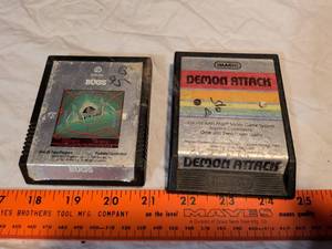 lot 375 image: Atari 2600 Game Cartridge Lot - Bugs and Demon Attack