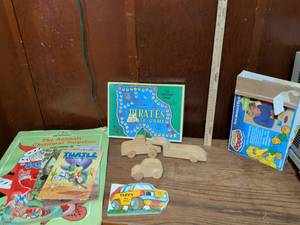 lot 411 image: Childrens Games Books and Wooden Toy Collection