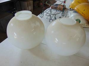lot 1862 image: Pair of Large Light Globes
