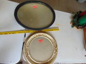 lot 1949 image: Oak Framed and Guilded Framed Mirror