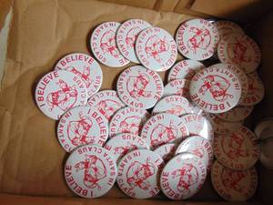 lot 1961 image: Selection of I Believe in Santa Claus Pins